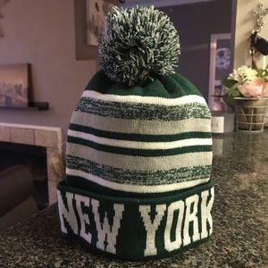 NY Jets pom pom hat
